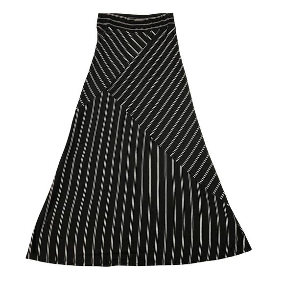 Romeo & Juliet Couture Asymmetrical Stripe Maxi Skirt Size Small Jersey Knit - Picture 1 of 7